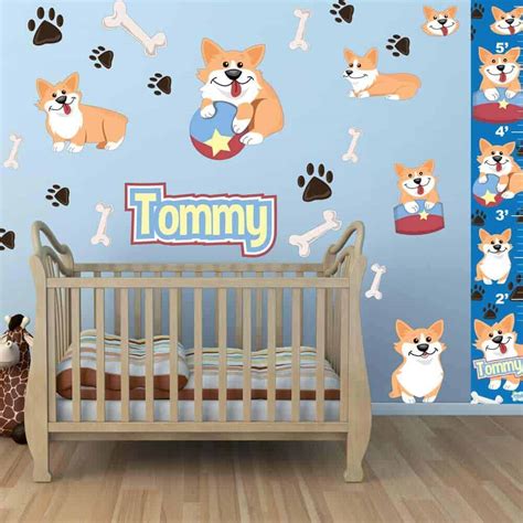1000 x 1000 jpeg 72 кб. Corgi Stickers | Boys Bedroom Wall Stickers | Sticker Genius
