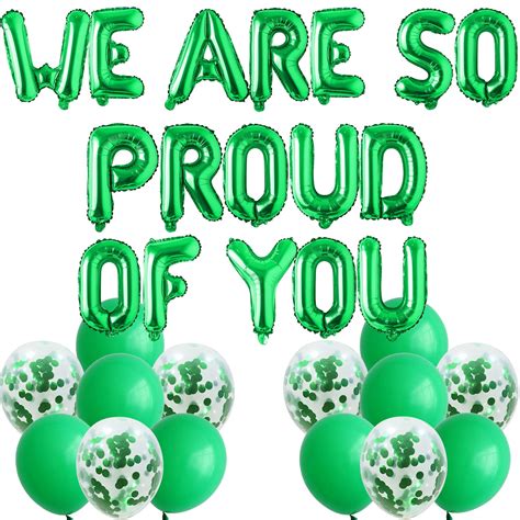 Green Graduation Party Decorations 2023 We Are So Proud Of You Foil