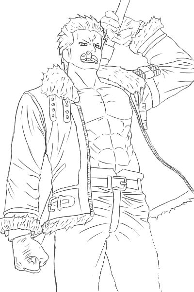 Smoker The White Hunter From One Piece Manga Coloring Page Colouringpages