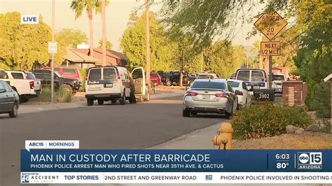 Man In Custody After Barricade And Shooting Involving Officers In Phoenix Youtube