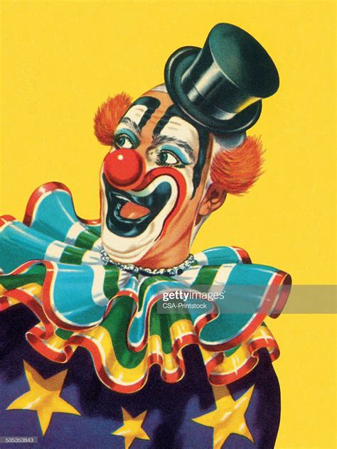 Stock Illustration Happy Clown Framed Poster Print Poster Size