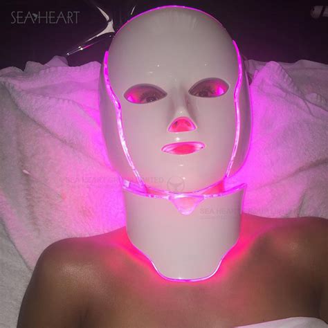 led facial mask 7 color neck mask ems microelectronics led photon mask wrinkle removal skin