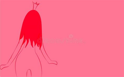 Slim Fragile Pink Little Tender Girl A Princess With A Crown With A Beautiful Slender Figure