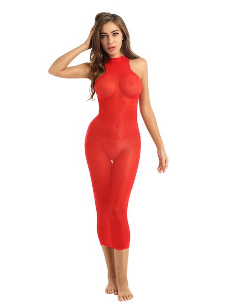 Women Sexy Dress Long Bodycon See Through Dresses Wet Look Clubwear Party Cloth Ebay