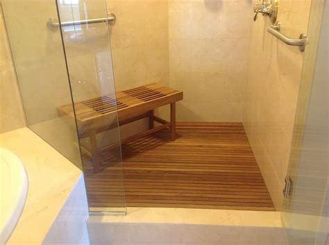 Fold down shower seat could provide healthy and disabled old men a different world. Modern Blend Beautifully with Teak Shower Chair in 2020 ...
