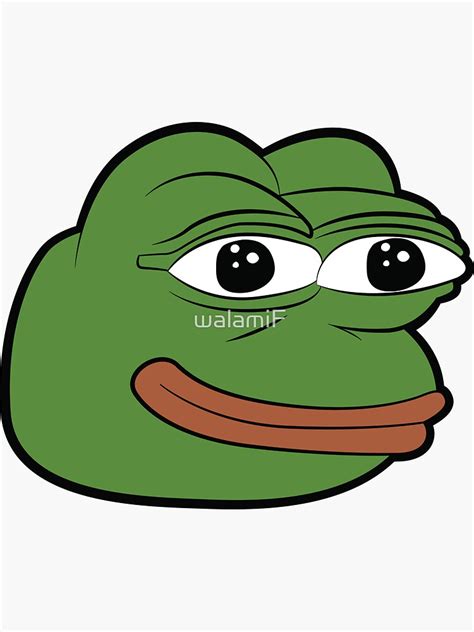 Pepe The Frog Smile Hd Sticker By Walamif Redbubble
