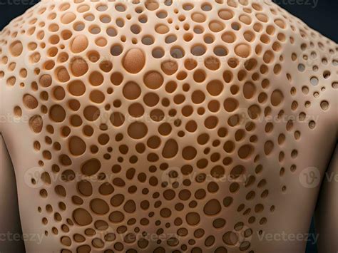3d Rendering Of Human Skin With A Hole And Pus On It Photo For