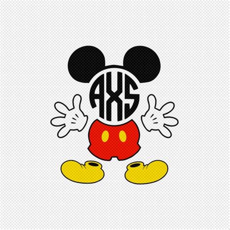 Mickey Mouse Monogram Svg Mickey Mouse Svg Mickey Ears Svg
