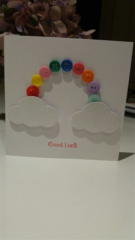 Good Luck Rainbow Card Greeting Cards Handmade Birthday Good Luck
