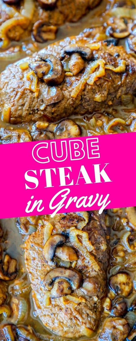 Spoon flour into left over oil/grease stirring constantly sprinkle in salt and pepper to taste slowly pour in milk (or water) into flour mixture. Easy Cube Steak in Gravy Recipe - Sweet Cs Designs | Cube ...