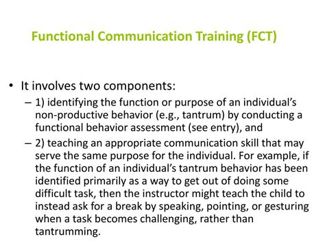 PPT - Functional Communication Training (FCT) PowerPoint Presentation ...