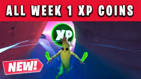 In this video i will show all locations of the blue xp coins. *NEW* All XP Coins Locations in Fortnite - (Week 1) - YouTube