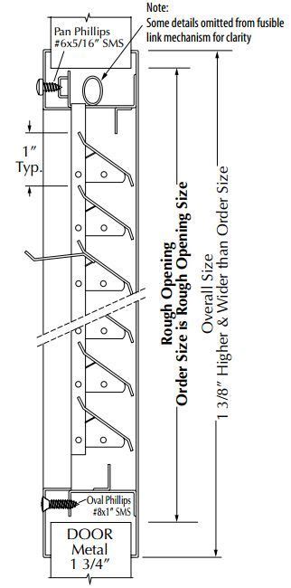 High Quality Fire Rated Fusible Link Louver Sold By Trademark Hardware