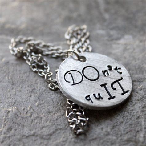 Dont Quit Necklace Do It Necklace Fitness Dont Quit Etsy In 2021
