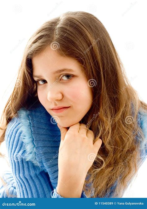 Portrait Of Cute Teen Girl Stock Image Image Of Hair 11540389