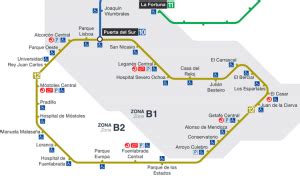 Antes de 1978 tuvo los siguientes trenes: Plano-linea-12-Metro-Sur-Madrid | Planos de Metro