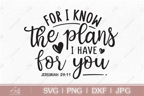 For I Know The Plans I Have For You Svg Graphic By Artstitude