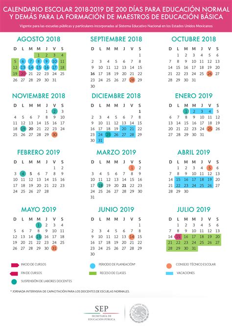 Calendario Escolar 2018 2019 Educacion Inicial
