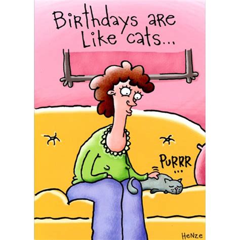 Beautiful personalised and hand finished 60th birthday card for someone special.this personalised range of. Oatmeal Studios Birthdays Are Like Cats Funny Birthday ...