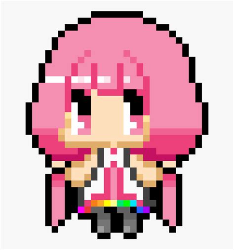 Simple Anime Pixel Art Clipart Png Download Simple Pixel Art Girl