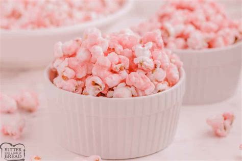 Old Fashioned Pink Popcorn Butter With A Side Of Bread