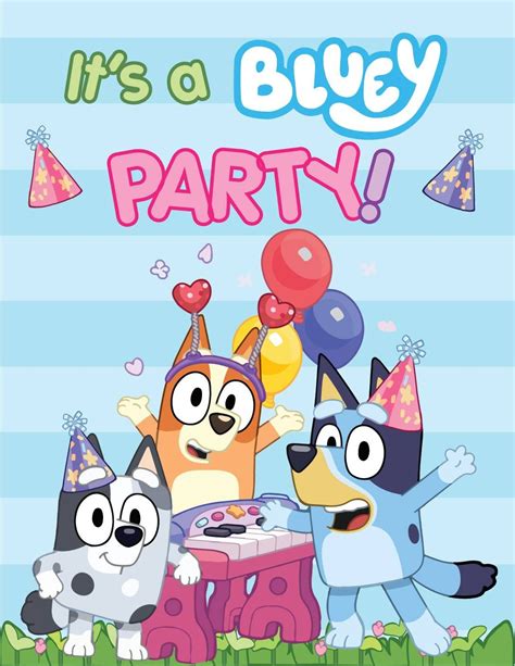 Party Sign Bluey Birthday Party Themes 2nd Birthday Party Themes