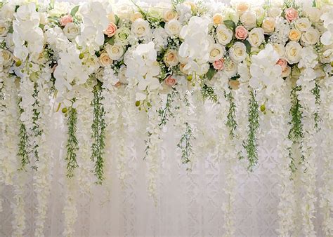 Flower Backdrop Vinyl Cloth Backdrop Photography Backdrop For Wedding