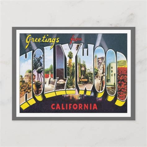 Greetings From Hollywood California Postcard