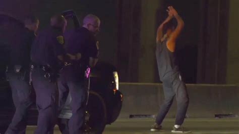Car Chase Suspect Dances For Police Before Arrest