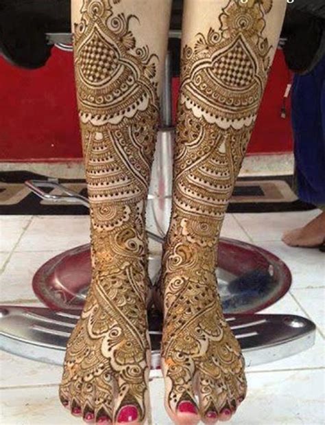Latest Dulhan Mehndi Design For Full Hands Feet Legs Images