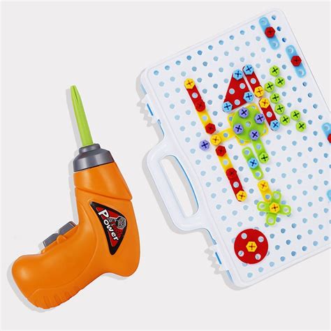 Kids Electric Drill Creative Educational Building Toy Screws Puzzle