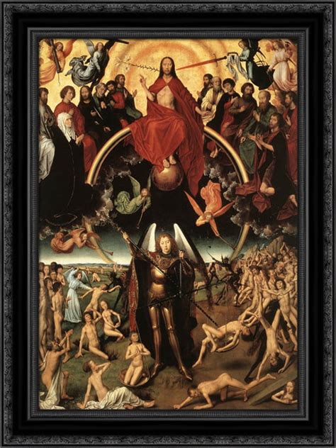 Last Judgment Triptych [detail 4] 19x24 Black Ornate Wood Framed Canvas Art By Memling Hans