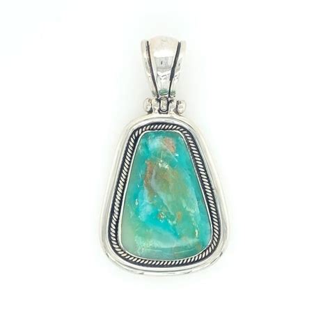 Sterling Silver And Andean Opal Trapezoid Pendant With Fine Rope Detail