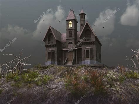 Haunted House On A Hill Stock Photo By ©estebande 119062118
