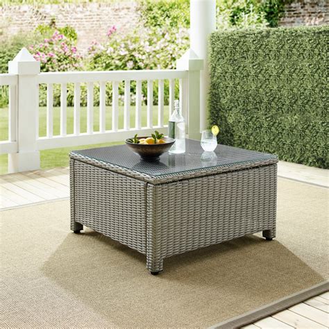 Crosley Furniture - Bradenton Outdoor Wicker Sectional Coffee Table