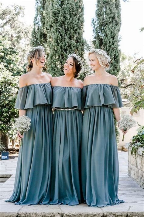 20 Dusty Blue Bridesmaid Dresses Youll Love Page 2 Hi Miss Puff