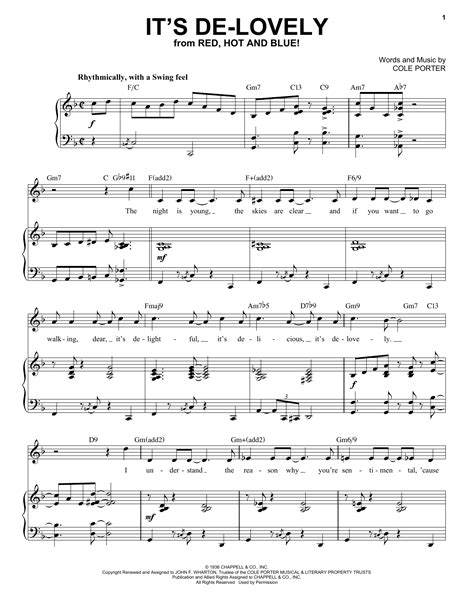 Cole Porter Its De Lovely Jazz Version From Red Hot And Blue Arr Brent Edstrom Sheet