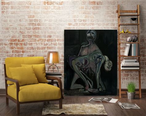 Large Wall Art Canvas Painting Nude Artwork Acrylic Etsy