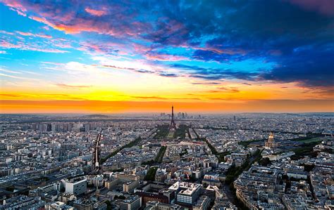 都市、 空、 雲、 都市、 エッフェル塔、 建物、 パリ、 家、 地平線、 フランス、 通りの航空写真、 Hdデスクトップの壁紙