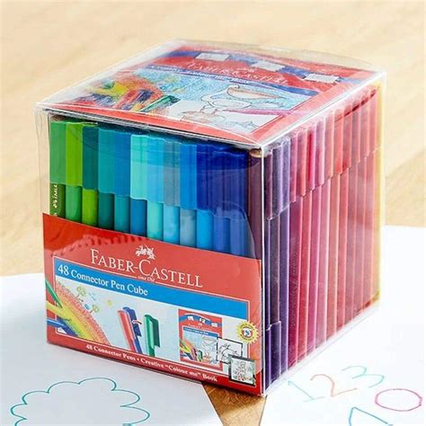 Faber Castell 48 Pack Texters Connector Pens Art Drawing Texta