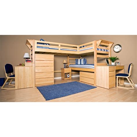 Has attached ikea led light strip with variable color. Have to have it. Graduate Triple Lindy Twin XL Loft Bed ...