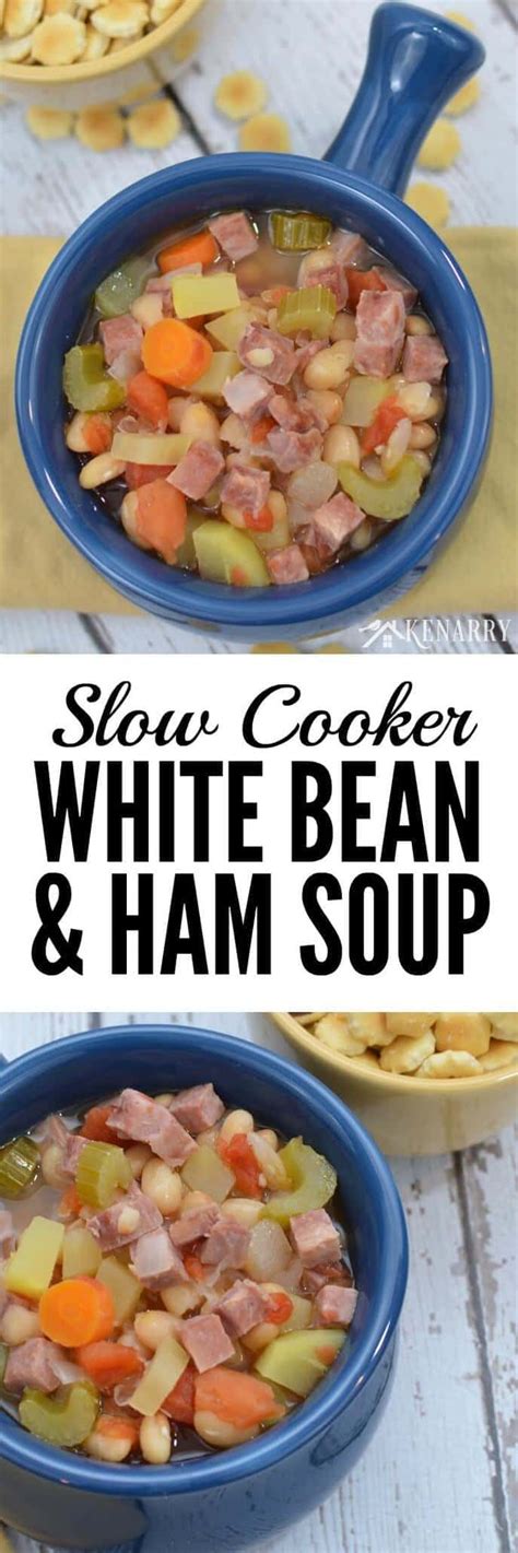 Slow cooker smoky ham and white bean soup yummly. Slow Cooker White Bean and Ham Soup Recipe