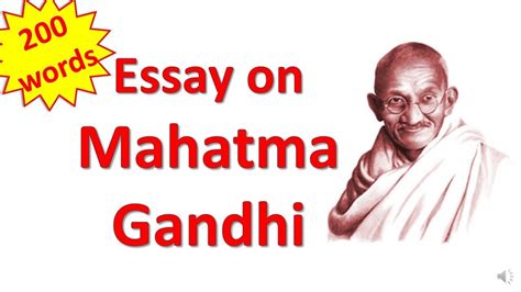 Essay On Mahatma Gandhi In English Speech On Mahatma Gandhi Smart