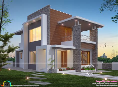 2250 Sq Ft 4 Bedroom Contemporary Home Kerala Home Design And Floor