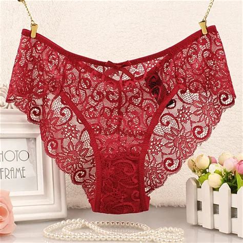 Buy Sexy Lace Panties Women Fashion Cozy Lingerie Tempting Pretty Briefs High