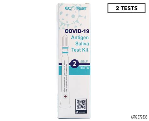 Ecotest Covid 19 Rapid Antigen Saliva Self Test 2pk Au