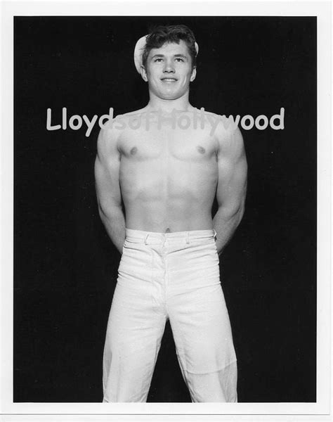 Handsome Male Model Beefcake Physique Standing Oettinger Mid Century