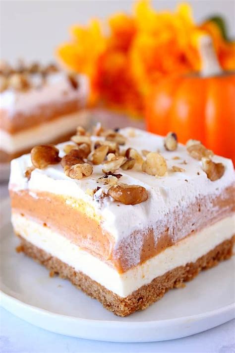 Pumpkin Lush Dessert Recipe Crunchy Creamy Sweet