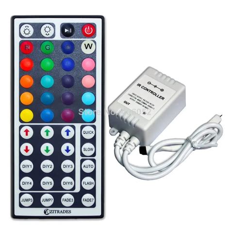 10set lot dc12v input ir remote rgb controler 44 key for smd 5050 led strip light multi color