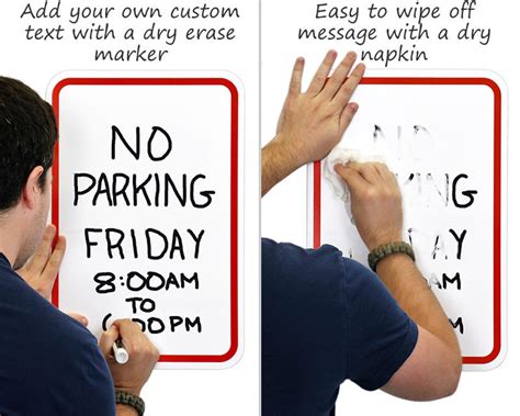 Custom Sign Blanks Blank Parking Signs With Pre Printed Border
